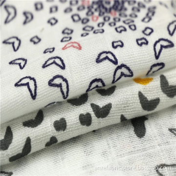 Wholesales Printed Gauze 100% Cotton Muslin Fabric